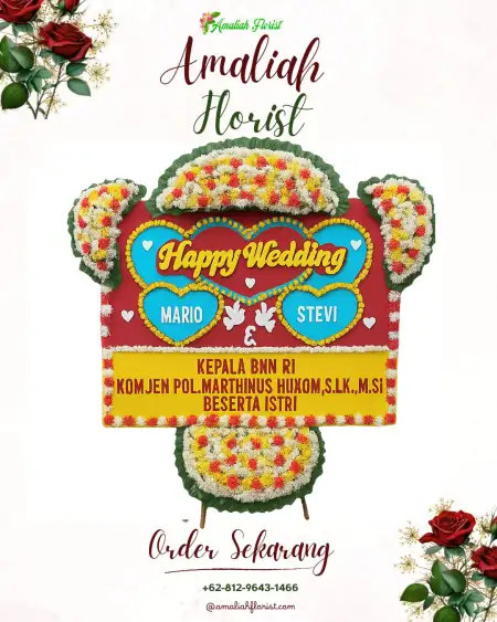 Papan Bunga Pernikahan Tebedak I